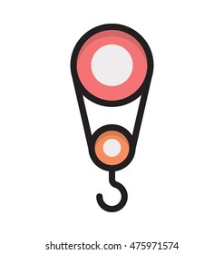 Crane Lifter Vector Icon 