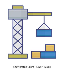 
Icono del vector del elevador de grúa que puede modificar o editar fácilmente
