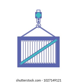 crane lifting container isolated icon