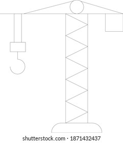 Crane for lifting. Vector Icon 