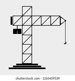 Crane lifting crane vector icons