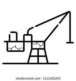crane line icon