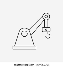 Crane line icon
