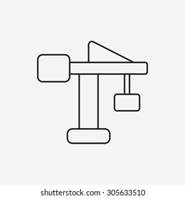 Crane line icon