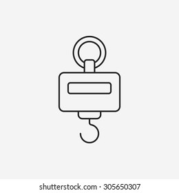Crane line icon