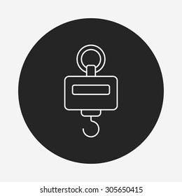 Crane line icon