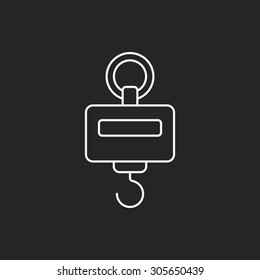 Crane line icon