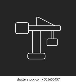 Crane line icon