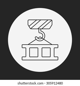 Crane line icon