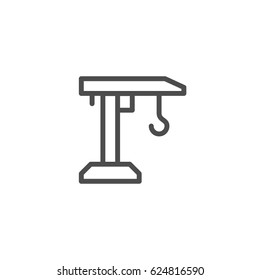 Crane line icon