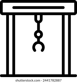 crane line icon illustration vector