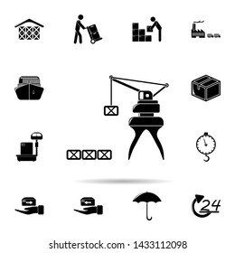 crane with load of crane with load icon. Universal set of logistic for website design and development, app development