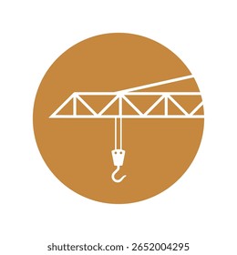 Ilustración de diseño de icono de logotipo de grúa