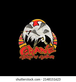 crane logo illustration design for sukajan is mean japan traditional cloth or t-shirt with digital hand drawn Embroidery Men T-shirts Summer Casual Short Sleeve Hip Hop T Shirt Streetwear
