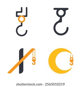 Crane Logo Vector Icon Template Illustration