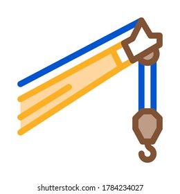 crane machine hook icon vector. crane machine hook sign. color symbol illustration