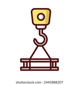 Icono de máquina de grúa Ilustración vectorial de stock editable