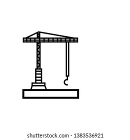 Crane machine icon- vector sign symbol Crane icon.