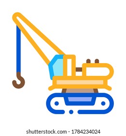 crane machine icon vector. crane machine sign. color symbol illustration
