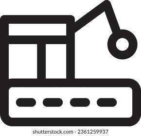 Crane Machine Repair Outline Icon