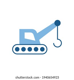 crane machinery icon in color icon, isolated on white background 