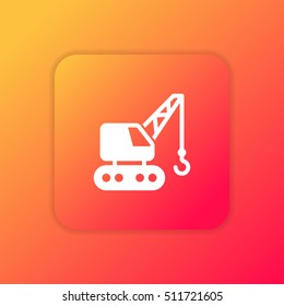 Crane orange bright app ui/ux Icon / Logo design