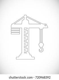 icono de contorno de grúa