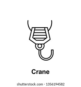 crane outline icon. Element of labor day illustration icon. Signs and symbols can be used for web, logo, mobile app, UI, UX