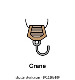 icono de contorno de grúa. Elemento de icono de ilustración del día laboral. Los signos y símbolos se pueden utilizar para web, logotipo, aplicación móvil, interfaz de usuario, UX