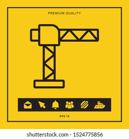 Crane outline icon illustration isolated vector sign symbol