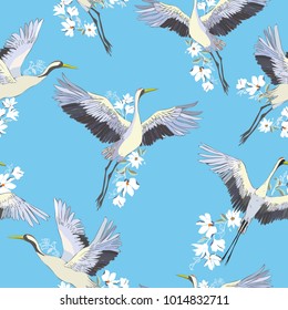 crane pattern vector illustration