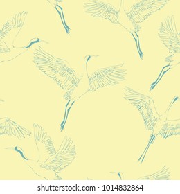 crane pattern vector illustration