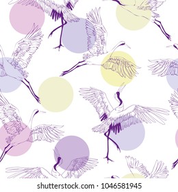 crane, pattern, vector, illustration