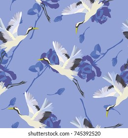 crane, pattern, vector, illustration