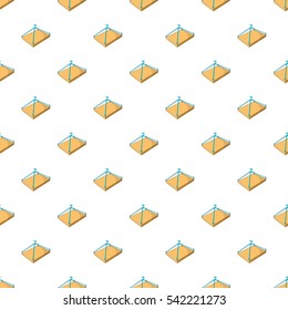 Crane with platform pattern. Cartoon illustration of crane with platform vector pattern for web