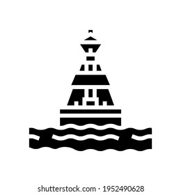 vector de icono de glifo de puerto de grúa. señal de puerto de grúa. símbolo de contorno aislado ilustración negra