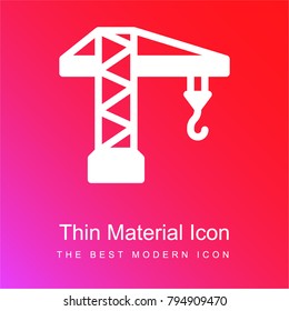 Crane red and pink gradient material white icon minimal design