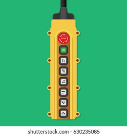 Crane remote control with push button switch engineer function industry move