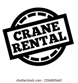 CRANE RENTAL stamp on white