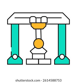 crane robot line icon vector. crane robot sign. isolated symbol illustration