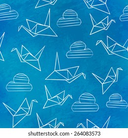 crane seamless pattern