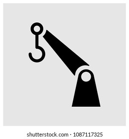 Crane sign icon in trendy flat style isolated on grey background, modern symbol vector illustration for web