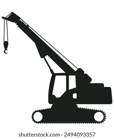 crane silhouette . crane flat icon