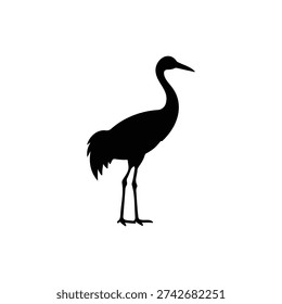 Crane silhouette icon vector illustration.
