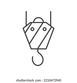 Crane simple linear icons on a white background