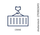 Crane thin line icons. Original vector illustration.