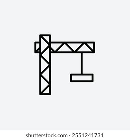 Krane dünne Liner Symbol einzeln.