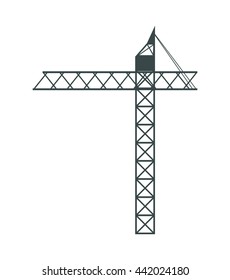 crane tool icon. delivery design. vector graphic