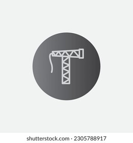 Crane Tower Construction Icon Symbol Illustration Vector