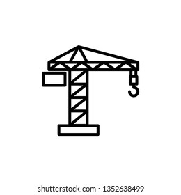 crane tower icon design template